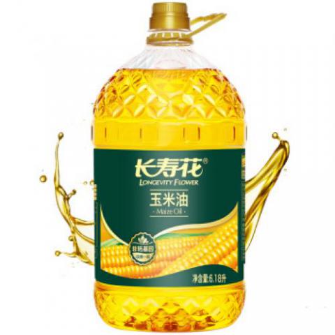 长寿花 食用油 非转基因 压榨一级玉米油（京东定制）6.18L